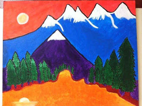 Student Artist: AMANDA V, Grade 11- Acrylic Fauvist Painting on Canvas
