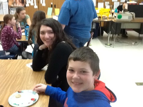 Smiles from buddies Ashley Williams and Justis Orton who have served as buddies to younger students for the past two years. 