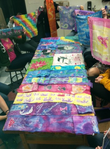 The students admired their completed work!