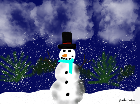 Students use layers to work on each part of their painting.  Student Artist: Brooke F