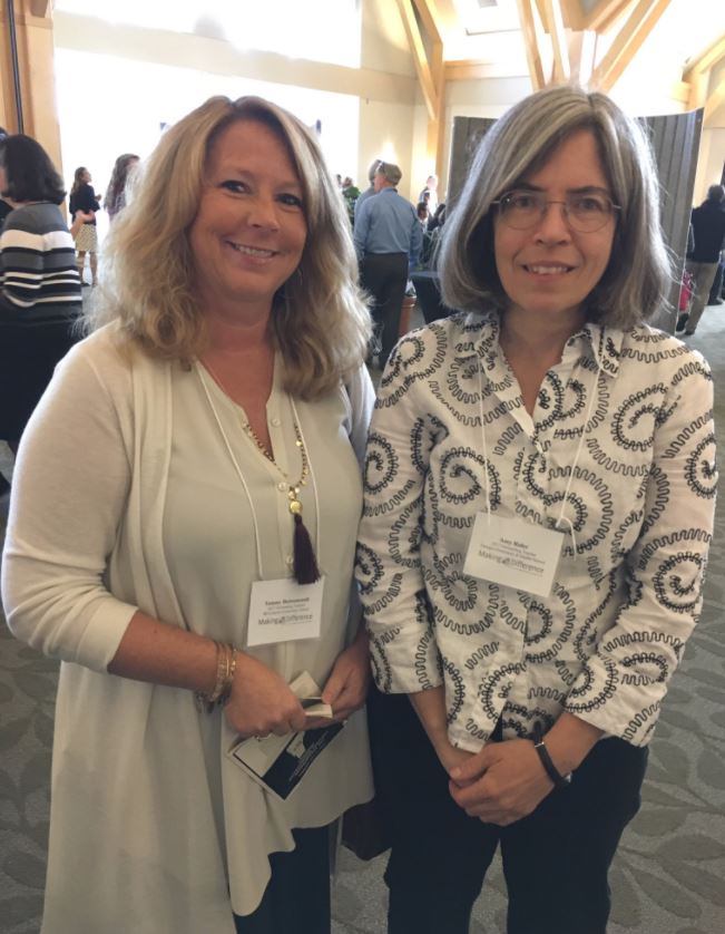 Tammy and Amy at the Outstanding Teacher Celebration