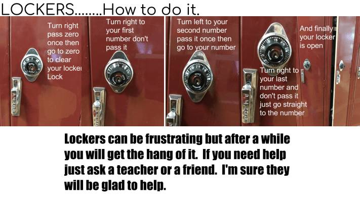 Getting comfortable with lockers just takes a bit of practice. Here are some instructions to get started.