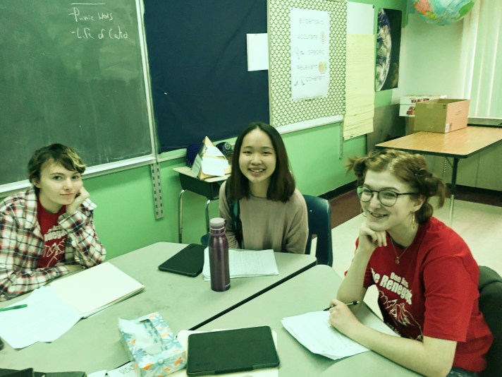 Minh with her classmates