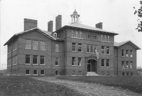 The original Bellows Free Academy structure