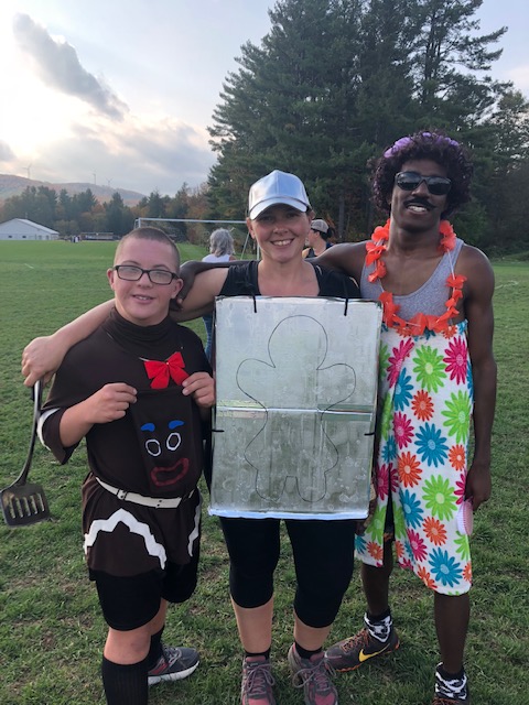 Students in costume run the BFA Fairfax Relays!