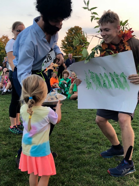 Students in costume run the BFA Fairfax Relays!